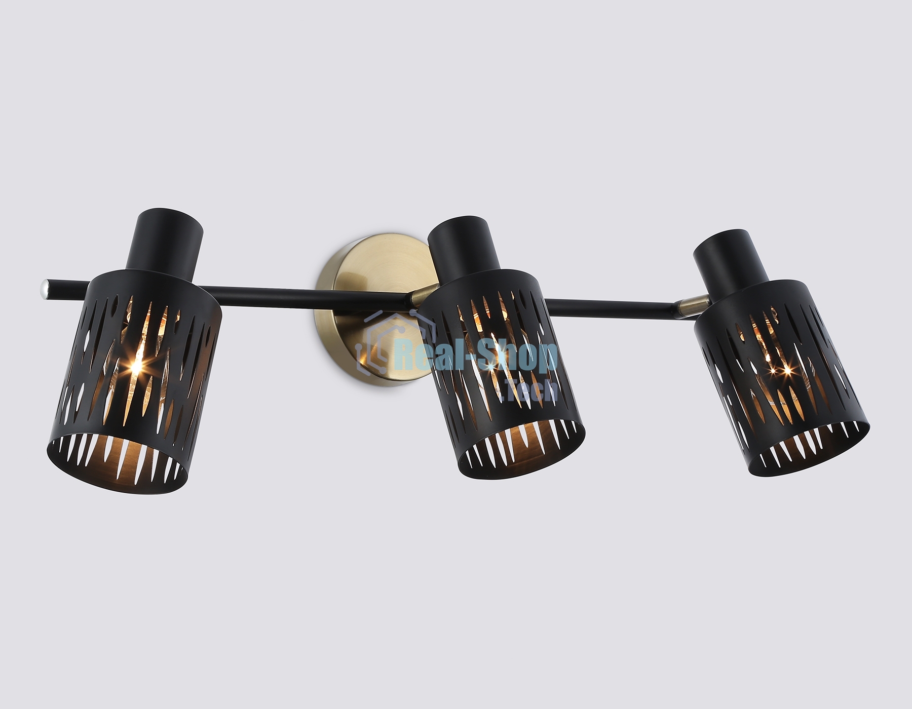 Светильник Ambrella light TR8669/3 BK/SB чёрный/бронза E14/3 max 60W 560*100*190