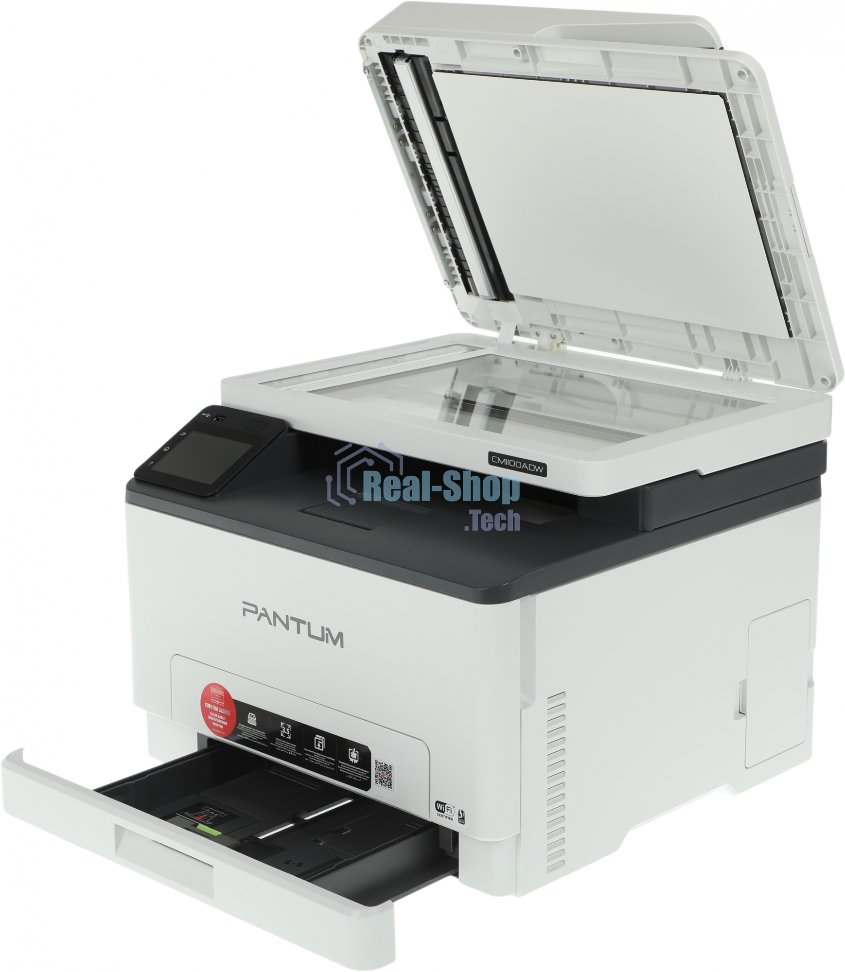 МФУ лазерное Pantum CM1100ADW, A4, цветной, печ. до 18 стр/мин., скан. до 18 стр/мин., 600 x 1200 dpi (печать) 300x300dpi (скан.), USB, RJ-45, Wi-Fi