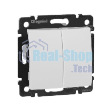 Переключатель Legrand 774408 2напр 2клав 10A Valena белый