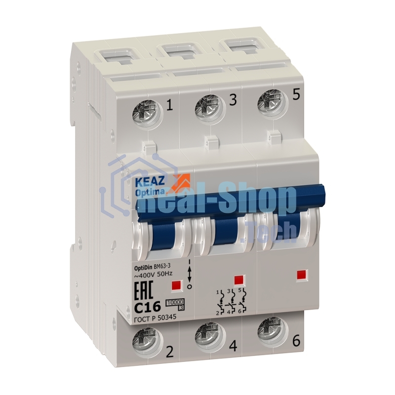 Выключатель автоматический OptiDin BM63-3C50-УХЛ3 (Новый) 260800 КЭАЗ