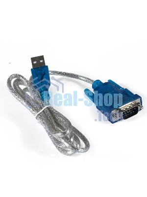 Кабель-адаптер ExeGate EX284950RUS USB 2.0-RS232 ExeGate EX-UAS-0.8 (Am/DB9M, 0,8м, крепеж разъема - винты)