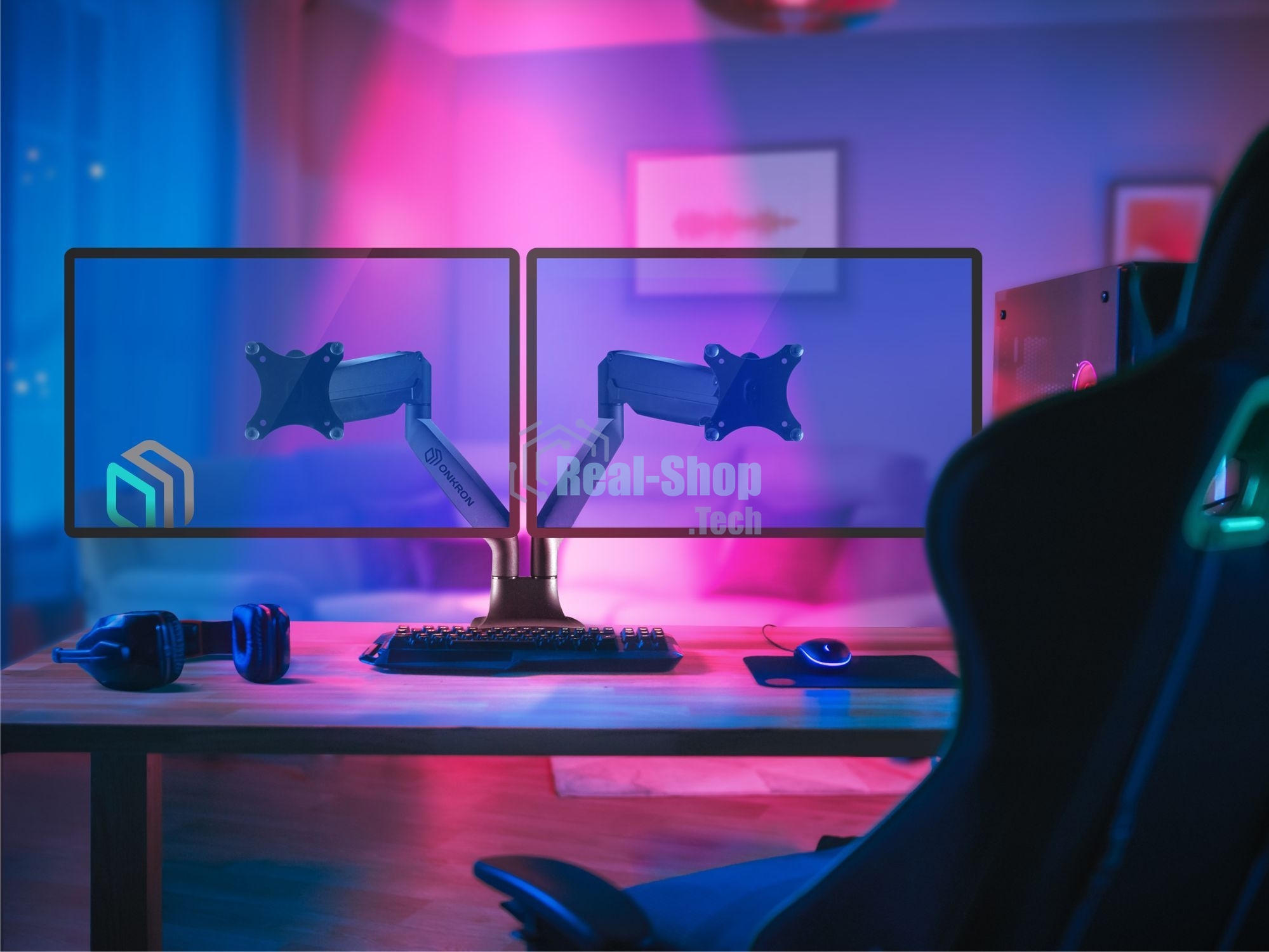 Кронштейн для 2 мониторов ONKRON G200 для монитора 13