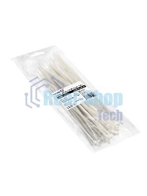 Стяжка (хомут) нейлоновая ExeGate CV66-200x4.8W (нейлон 6.6, 200x4.8 мм, неоткрывающаяся, halogen free, -40°C - +85°C, белая, 100 шт)