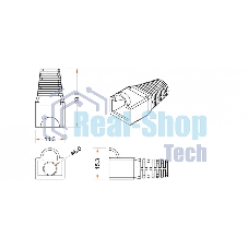 Изолирующий колпачок Hyperline BOOT-BK-10 для разъемов RJ-45, черный (10 шт.)