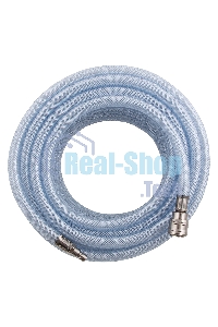 Шланг STELS 57025пневматический пвх 10x16мм 18 бар армированный прозрачный быстросъемное соединени