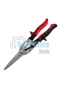 Ножницы по металлу Matrix, удлиненные, 290 мм, прямой рез, CrMo, 2-комп.обрезиненные рук-ки, PRO