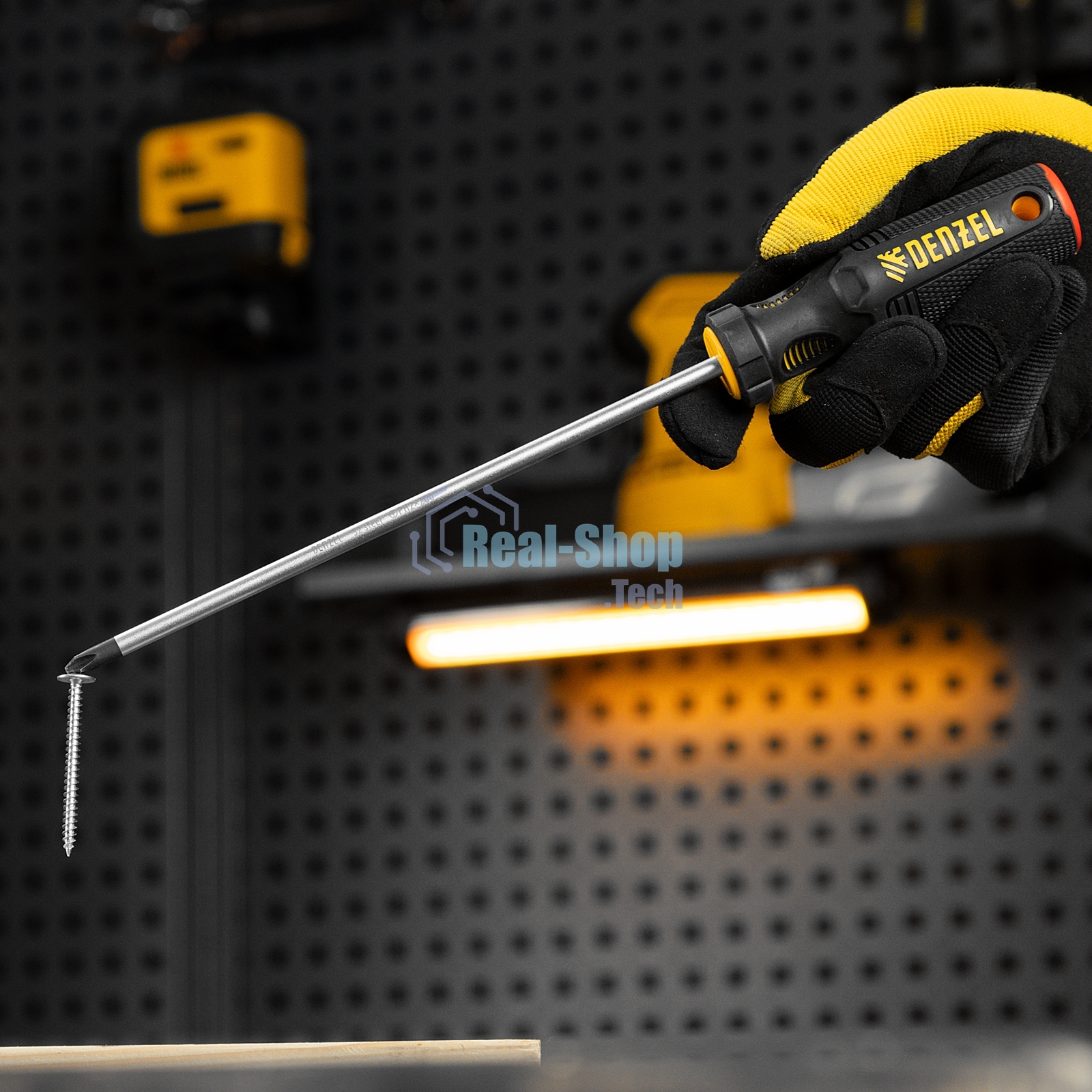 Отвертка Denzel PH2х200 мм, S2, 3к рукоятка