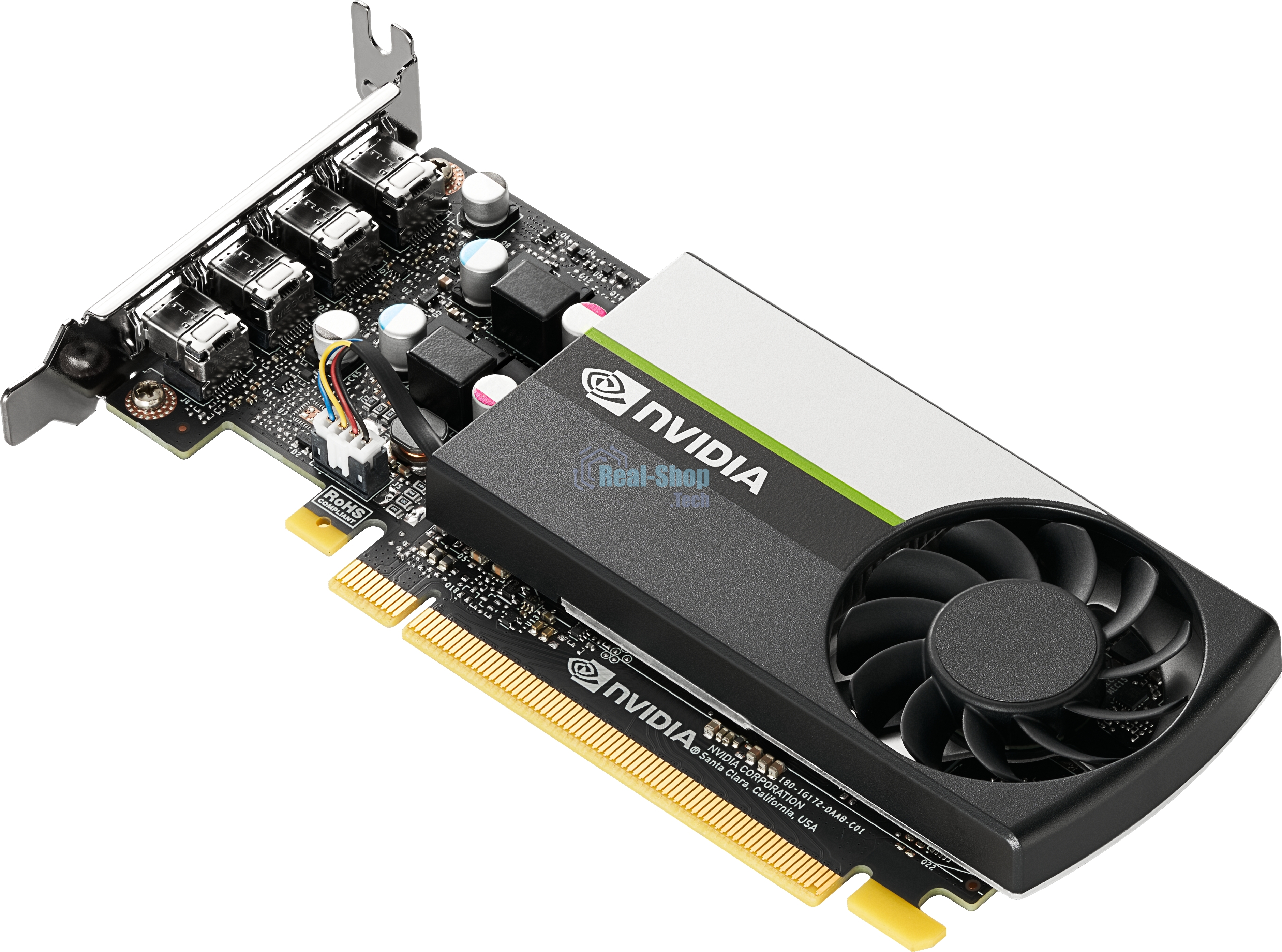 Видеокарта VGA PNY NVIDIA QUADRO T1000, 4 Gb GDDR6/128 bit, PCI Express 4.0 x16, 4x mDP, PG172