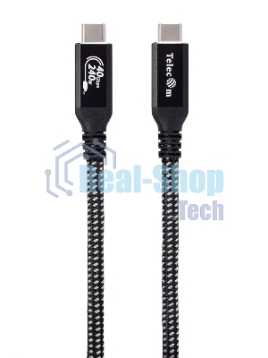 Кабель USB4 TypeCM/CM 8K@30Hz, 40Gbps, PD 240W, медь Telecom 2м TUS840-2M