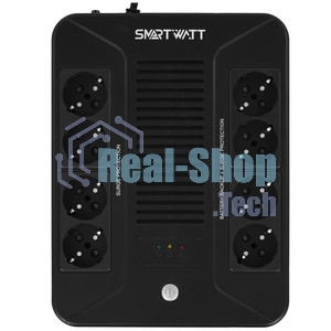 Источник бесперебойного питания UPS SAFE PRO 650, Li-AS, Br, 600/360 ВА/Вт, LED, USB, RJ11/45, SCHUKOx8, 1*7 Ач