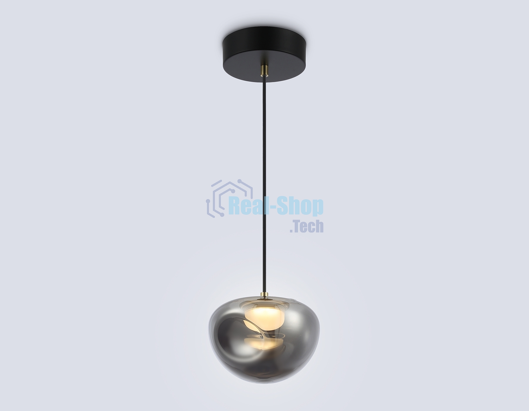 Подвесной светодиодный светильник Ambrella light LH12001 BK/GD/SM черный/золото/дымчатый 6W 3000K D180*145