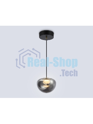 Подвесной светодиодный светильник Ambrella light LH12001 BK/GD/SM черный/золото/дымчатый 6W 3000K D180*145