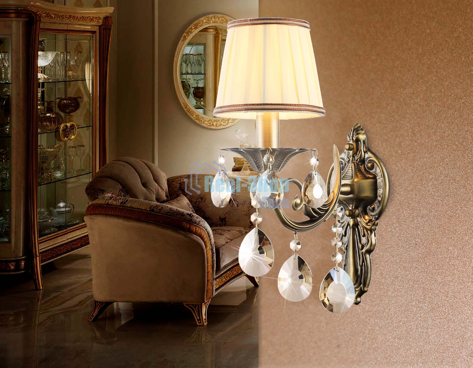 Светильник Ambrella light TR4578 SB/WH бронза/белый E14 max 40W 405*130*230