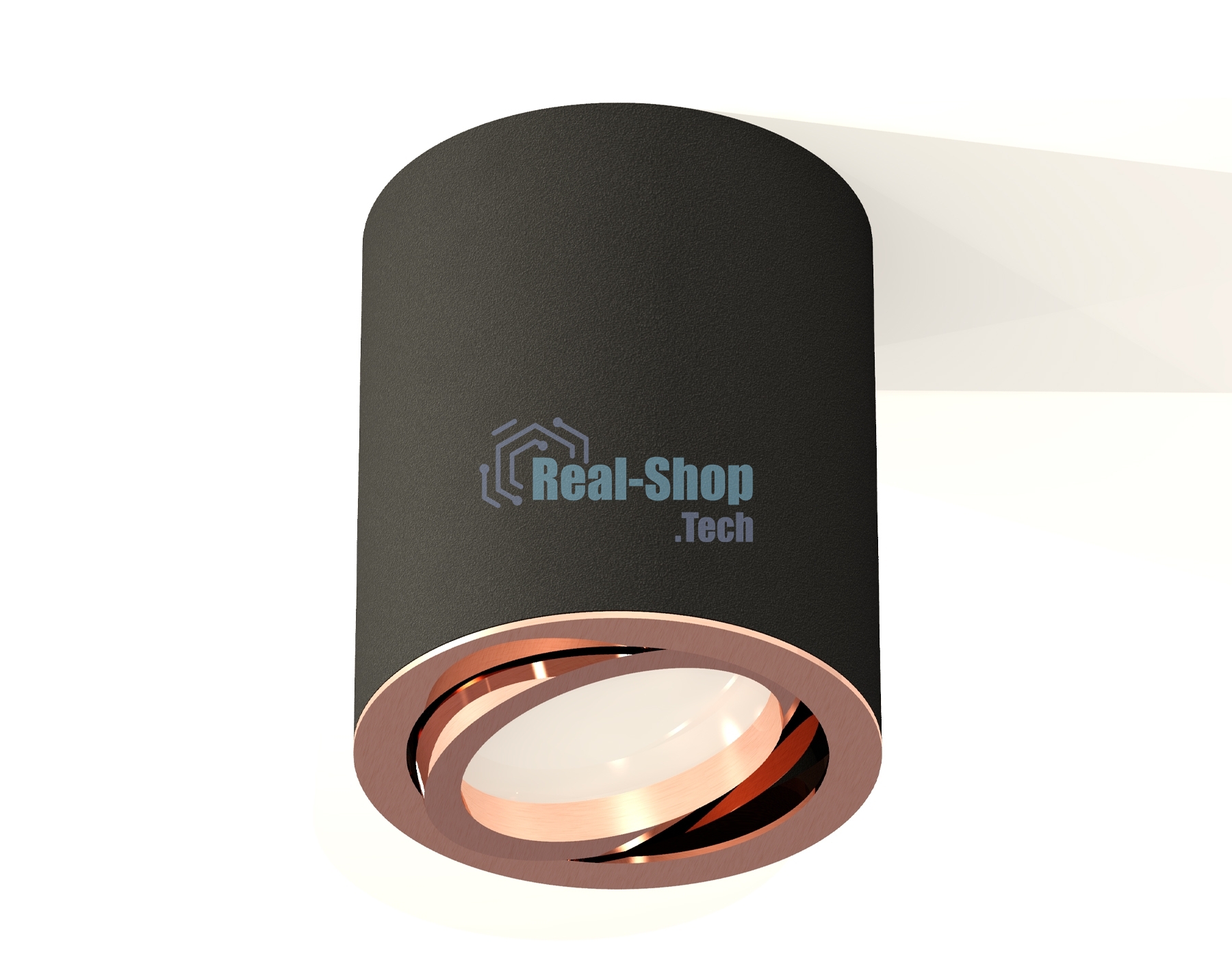 Светильник Ambrella Light XS7422004 SBK/PPG черный песок/золото розовое полированное MR16 GU5.3 (C7422, N7005)