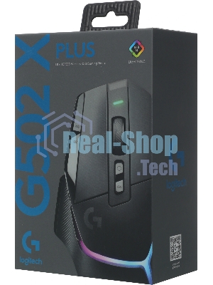 Мышь беспроводная Logitech G502 X Plus черный, 25600 dpi, радиоканал, USB, кнопки - 13