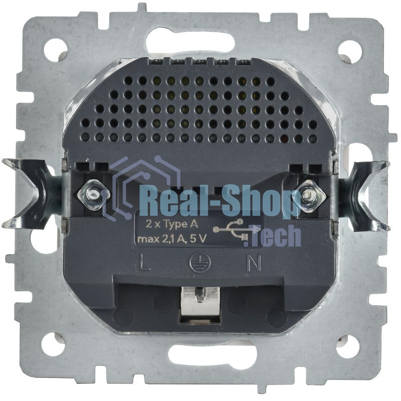 Розетка IEK BR-R14-16-U21-D21-K91 BRITE РЮш10-1-БрАБ 16А с USB A+A 2.1А с заземл. защ. шторки механизм арктич. бел.