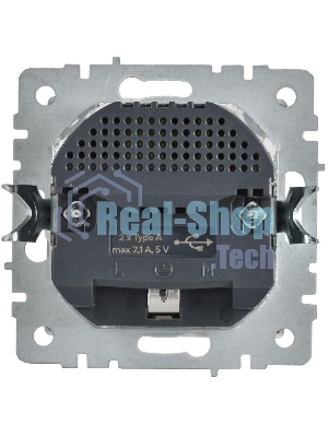 Розетка IEK BR-R14-16-U21-D21-K91 BRITE РЮш10-1-БрАБ 16А с USB A+A 2.1А с заземл. защ. шторки механизм арктич. бел.