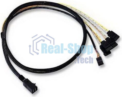 Кабель ACD-SFF8643-SATASB-10M, INT SFF8643-to-4*SATA+SB (MiniSAS HD -to- 4*SATA+SideBand internal cable) 100 см