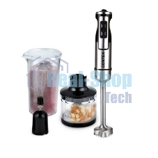 Блендер Centek CT-1338 (черный/сталь) 1300Вт DC мотор, РЕГУЛЯТОР МОЩНОСТИ сLED, стакан, чоппер, венчик