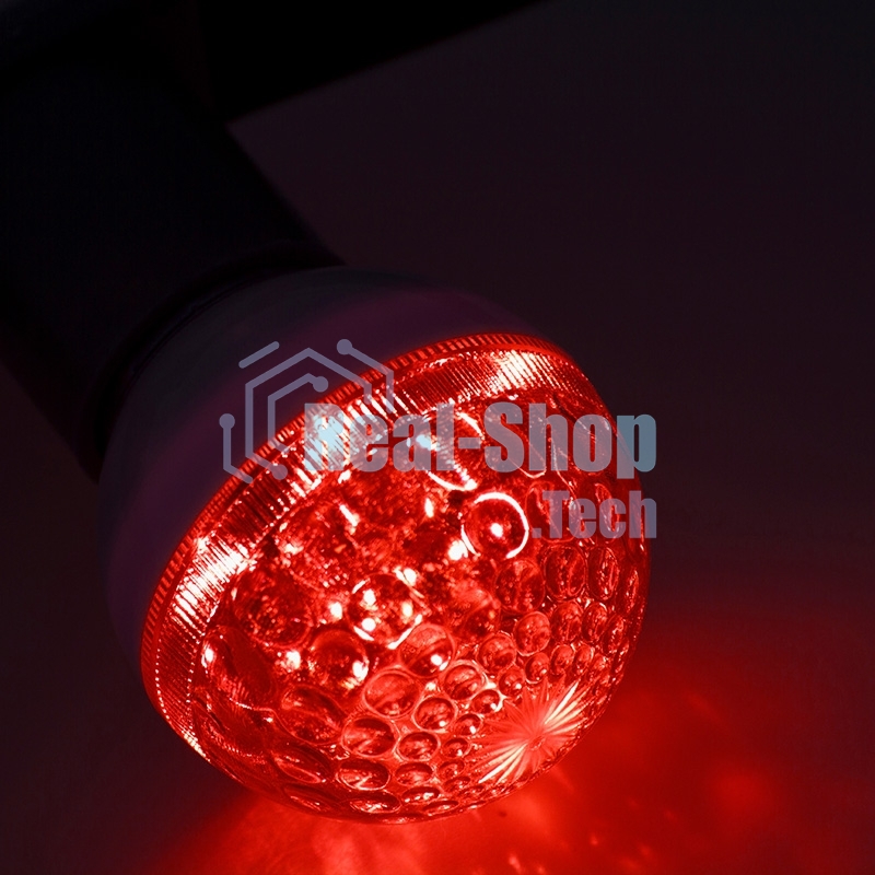 Лампа шар Neon-night e27 10 LED Ø50мм красная 24В (постоянное напряжение)