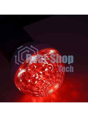 Лампа шар Neon-night e27 10 LED Ø50мм красная 24В (постоянное напряжение)