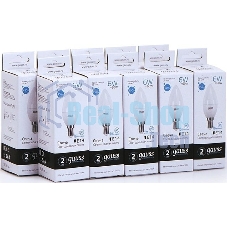 Лампа светодиодная Gauss Elementary 6Вт цок.: E14 свеча 220B 4100K св. свеч. белый. ней. C37 (упак.: 10 шт)