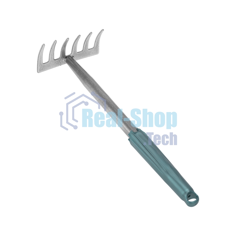 Грабли 6 прямых зубьев с металлической ручкой ЧЕТЫРЕ СЕЗОНА