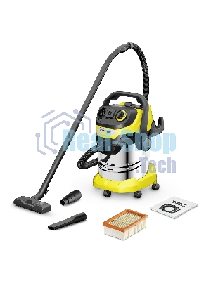 Строительный пылесос Karcher WD 5 P S V-25/5/22 1100Вт (уборка: сухая/сбор воды) желтый