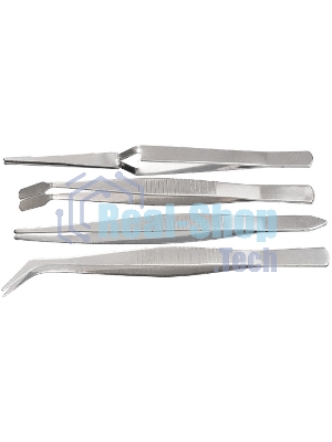 Набор пинцетов Sparta из нержавеющей стали, 4 шт.