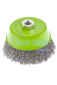 Щетка Сибртех для УШМ, 100 мм М14, чашка, витая проволока 0,3 мм