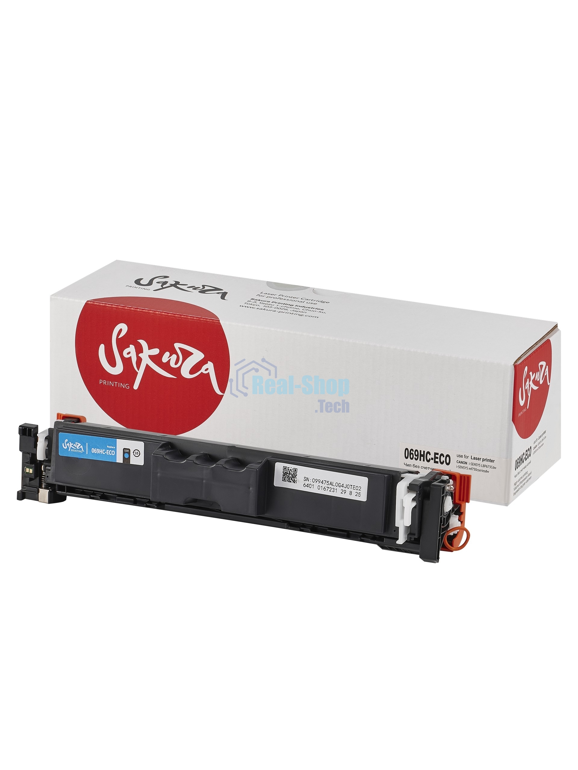 Картридж лазерный Sakura 069HC (5097C002) для Сanon I-Sensys LBP673Cdw/MF750C, голубой, 5500к. (чип без счетчика копий)