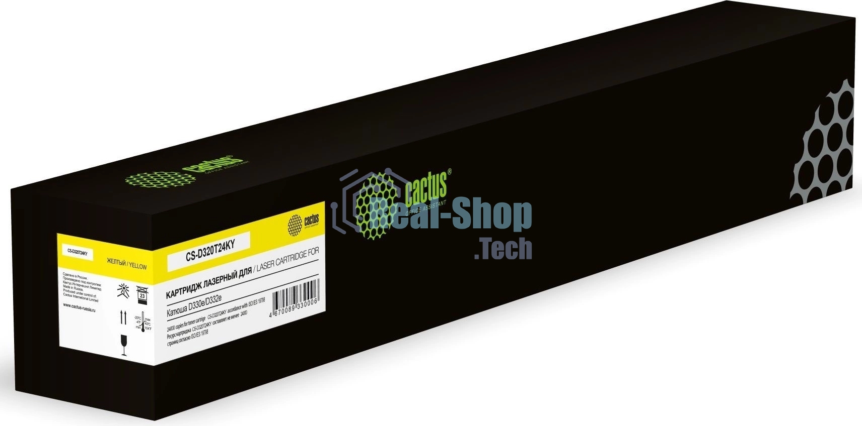 Картридж лазерный Cactus CS-D320T24KY (D320T24KY) желтый (24000 стр.) для Катюша D330e/D332e