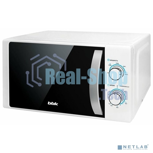 Микроволновая печь BBK 20MWS-711M/WS белый/серебро, 20 литров, механическое управление, 700 Вт