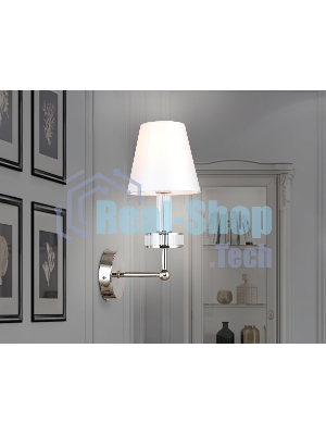 Настенный светильник Ambrella light LH71005 BN/WH никель/белый E14 max 40W 210*150*355