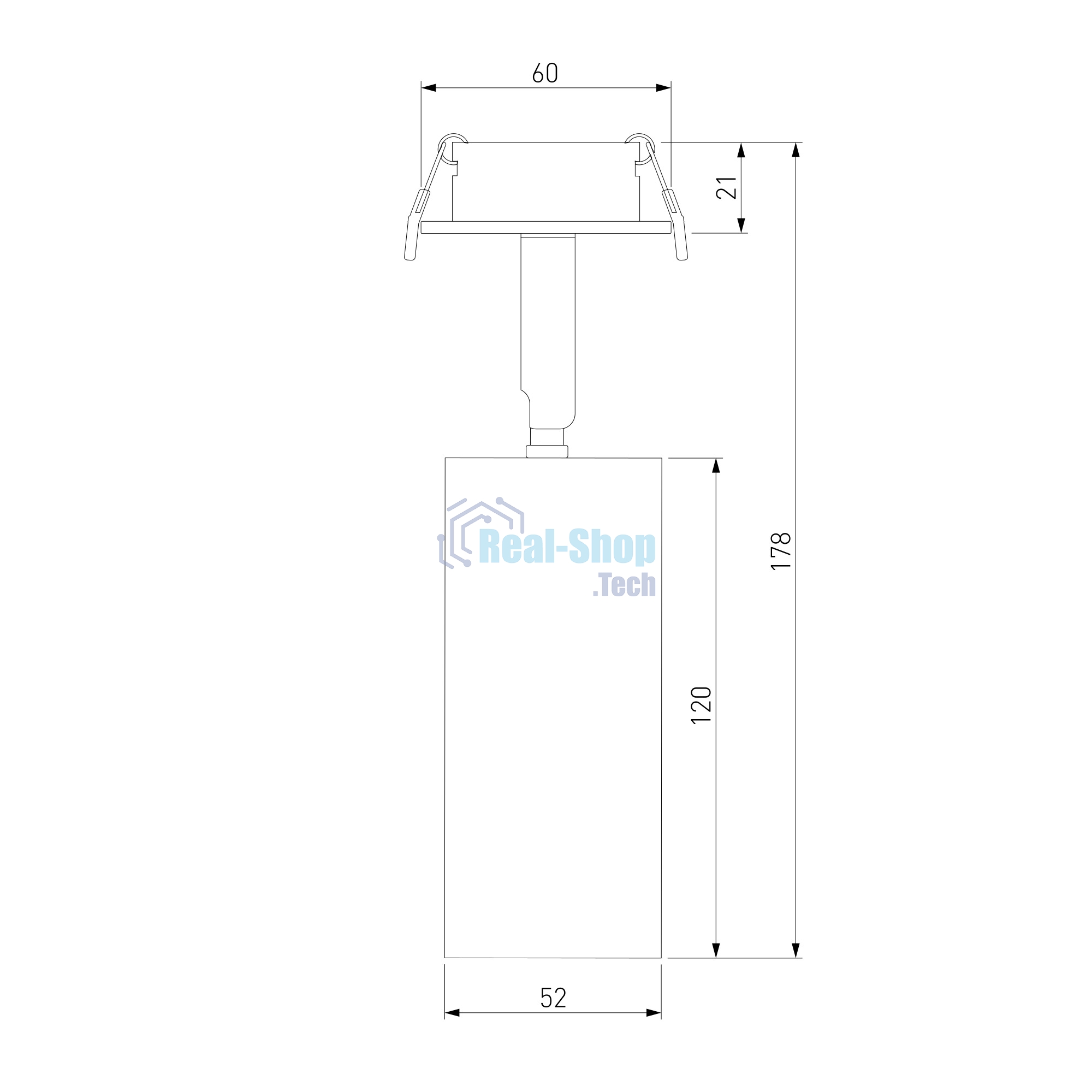 Diffe светильник встраиваемый черный 10W 4200K (25052/LED)