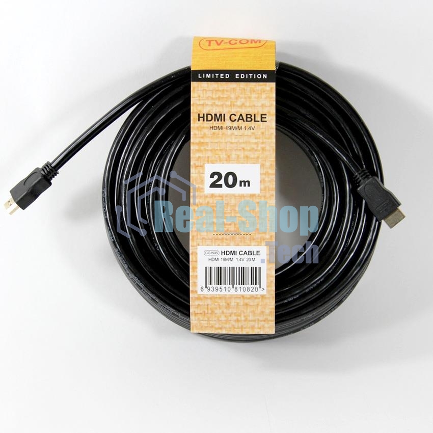 Кабель цифровой TV-COM HDMI19M to HDMI19M, V1.4+3D, 20m <CG150S-20M>