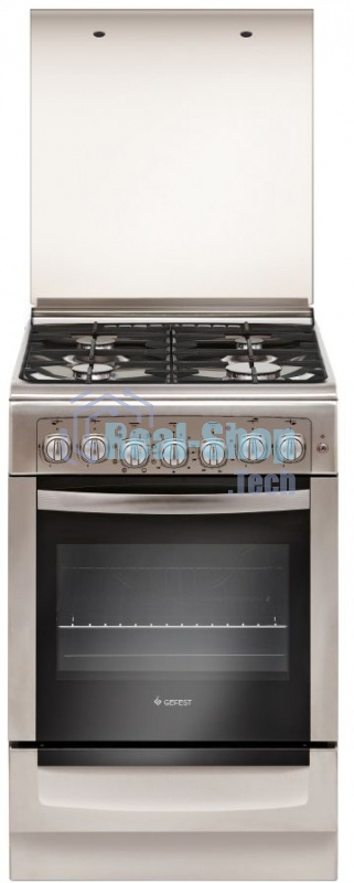 Плита комбинированная Gefest ПГЭ 5102-03 0027 серый, конфорок 4 шт, духовка 55 л, 50 см x 85 см x 58.5 см