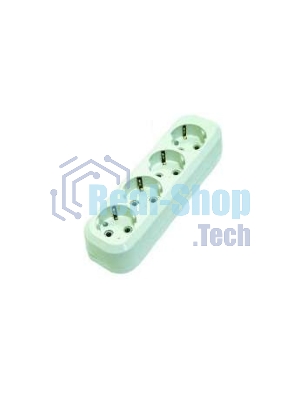 Колодка удлинителя 4 гнезда с заземлением MAKEL MGP151