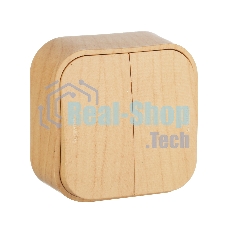 Выключатель 10A 2-клав., дерево Quteo Выключатель 10A 2клав., дерево