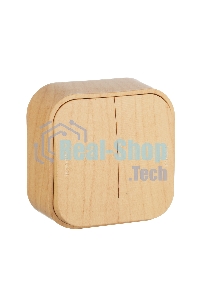 Выключатель 10A 2-клав., дерево Quteo Выключатель 10A 2клав., дерево