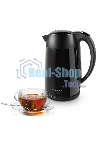 Чайник электрический Bosch TWK3P423 1.7л. 2400Вт черный (корпус: нержавеющая сталь)