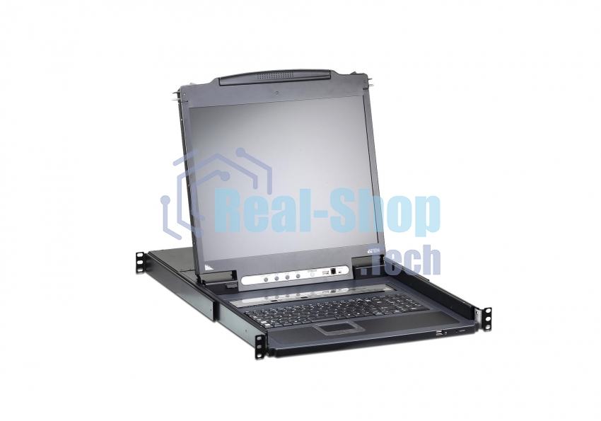 Переключатель KVM 16-портовый IP с ЖК-дисплеем Slideaway/ATEN SINGLE RAIL 16P PS/2-USB LCDKVMP 19INCH WIH IP