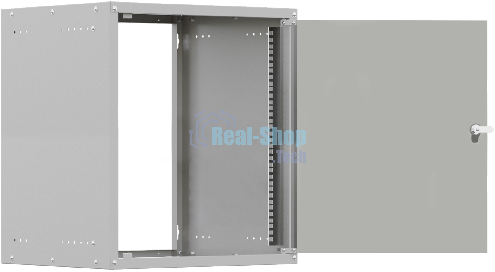Шкаф коммутационный NTSS LIME (NTSS-WL9U5545GS) настенный 9U 550x450 мм пер. дв. стекл несъемн. бок. пан. 30 кг серый 110 град.