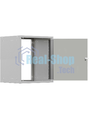 Шкаф коммутационный NTSS LIME (NTSS-WL9U5545GS) настенный 9U 550x450 мм пер. дв. стекл несъемн. бок. пан. 30 кг серый 110 град.