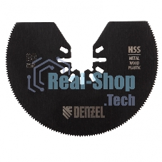 Насадка для МФИ Denzel отрезная полукруг., HSS, по металлу и дереву, 80 х 1,2 мм, мелкий зуб