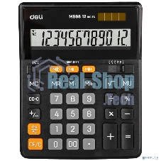 Калькулятор настольный Deli EM888 черный 12-разр.
