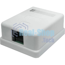 Розетка компьютерная 1-м 8P8C (RJ-45) UTP кат.5E SUPRLAN 10-0307