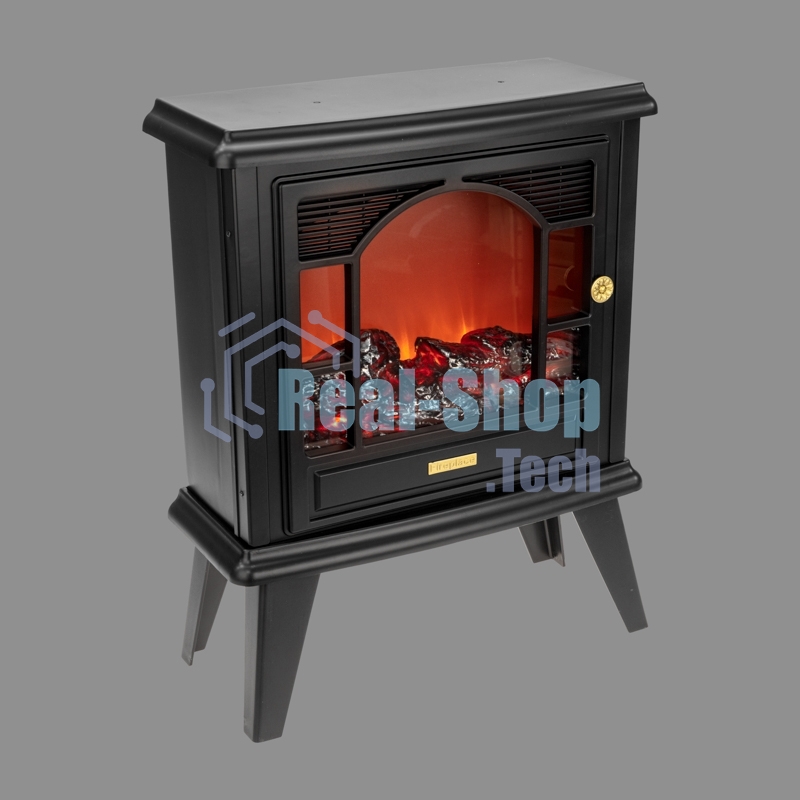 Светодиодный камин Neon-night Гранд Шале с эффектом живого огня 45х18х56см, работает от батареек 3хС (в комплект не входят) или от USB (в комплекте), черный