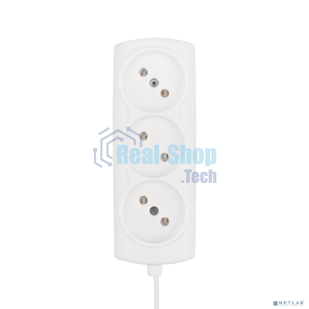 Удлинитель PROconnect STANDARD 3 гнезда, 1.5 м, 2х0.75 мм², б/з, белый