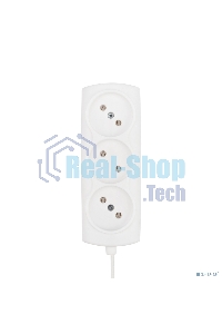 Удлинитель PROconnect STANDARD 3 гнезда, 1.5 м, 2х0.75 мм², б/з, белый